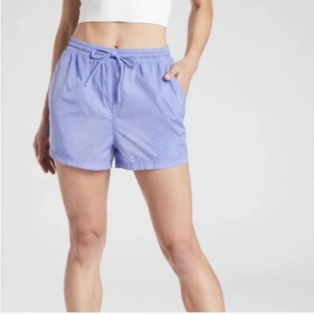 Athleta Expedition Blue Purple Active Shorts sz 0